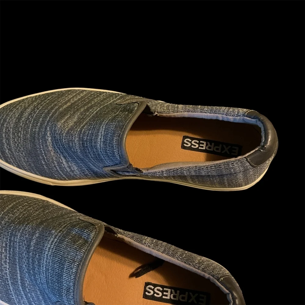 Express Men's Gray Slip-On Loafers